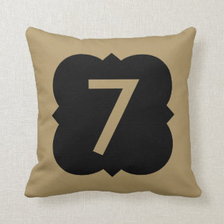 Quatrefoil: Number 7 Throw Pillow