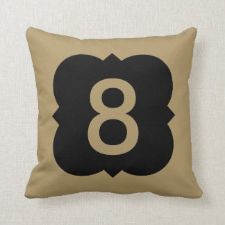 Quatrefoil: Number 8 Throw Pillow