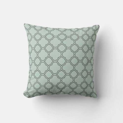 Quatrefoil Palladian Blue Decorative Pillow