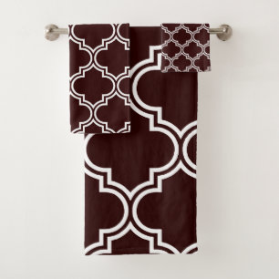 Quatrefoil Pattern Bath Towel Set