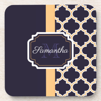 Quatrefoil Pattern Beverage Coaster