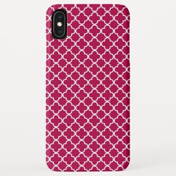 Quatrefoil Pattern Iphone Xs Max Case by heartlockedcases at Zazzle