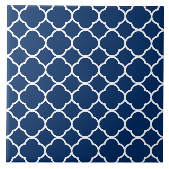 Quatrefoil Pattern Ceramic Tile (Front)