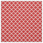 Quatrefoil Pattern In Red Fabric