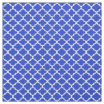 Quatrefoil Pattern In Royal Blue Fabric