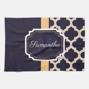 Quatrefoil Pattern Kitchen Towel