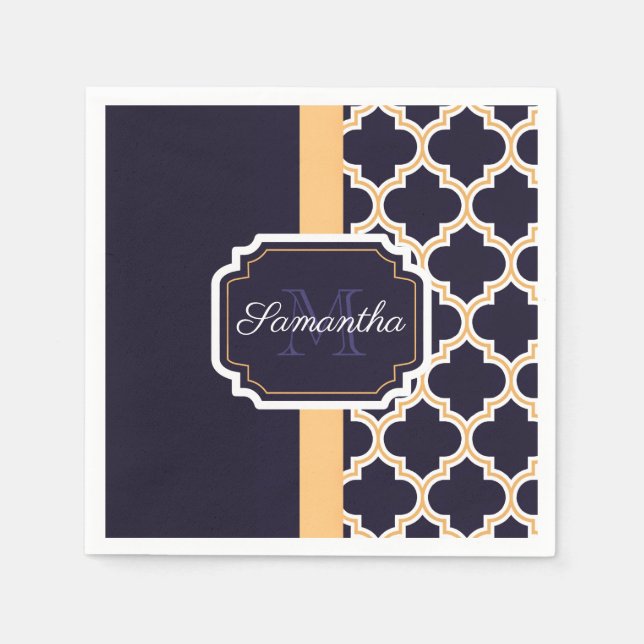 Quatrefoil Pattern Napkins (Front)