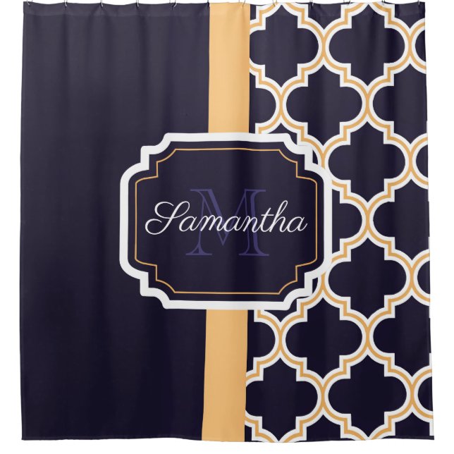 Quatrefoil Pattern Shower Curtain (Front)