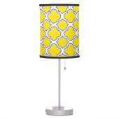 Quatrefoil Pattern Yellow and Navy Blue Table Lamp (Left)