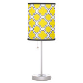 Quatrefoil Pattern Yellow and Navy Blue Table Lamp (Right)
