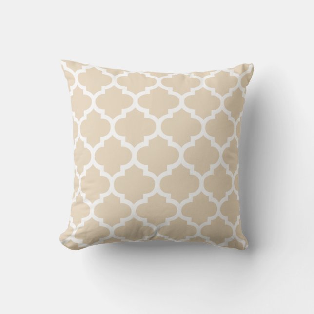 Quatrefoil Pillow - Ivory Pattern (Front)