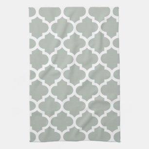 Quatrefoil Silver Gray Kitchen Towels