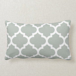 Quatrefoil Silver Gray Lumbar Pillow