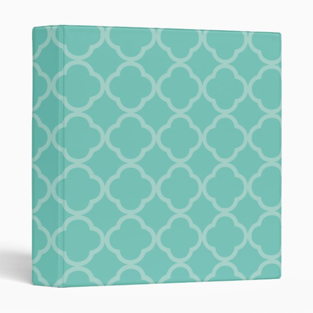 Quatrefoil Teal Binder (Front/Spine)