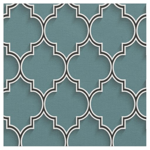 Quatrefoil Teal Green Fabric