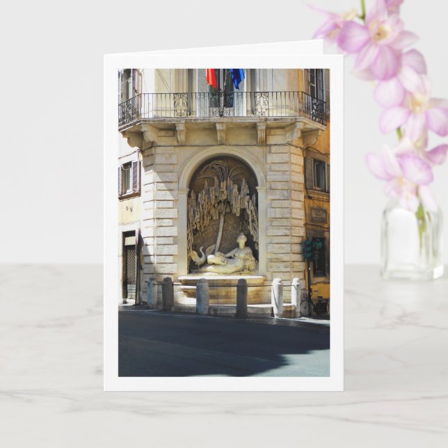 Quattro Fontane, The Goddess Juno, Rome, Italy Card (Orchid)