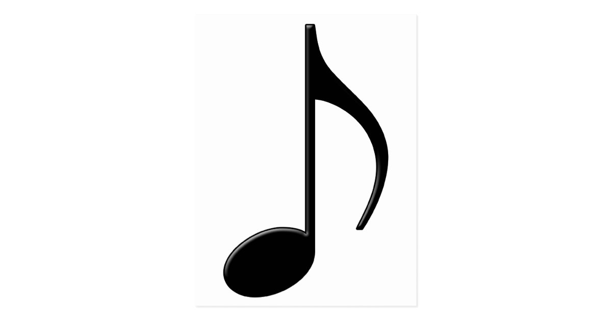 quaver-eighth-note-music-symbol-postcard-zazzle