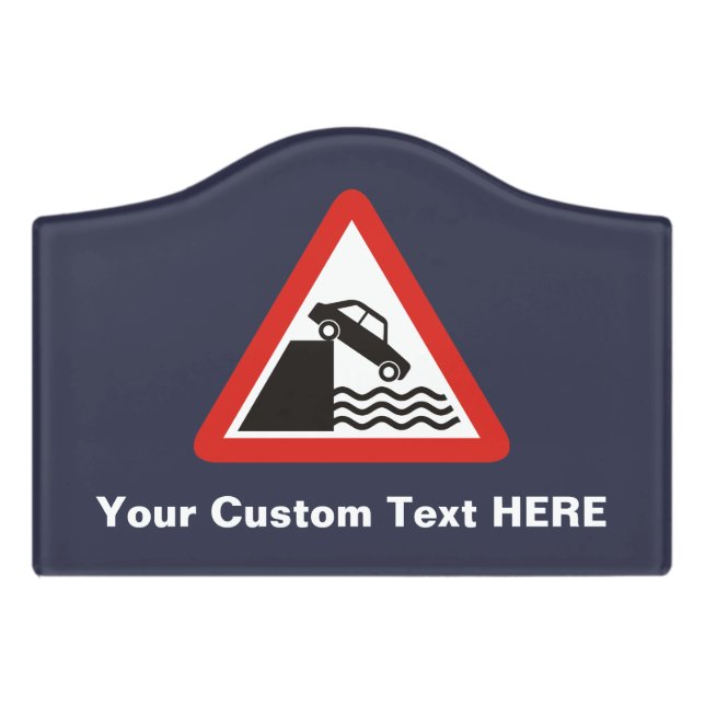 Quayside Warning Sign (Small Crest Front)