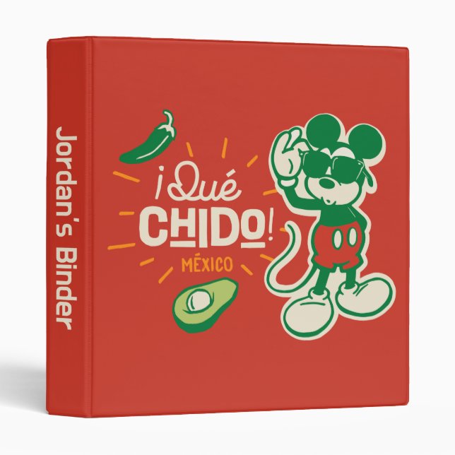 ¡Qué chido! "So Cool" Mickey Mouse 3 Ring Binder (Front/Spine)