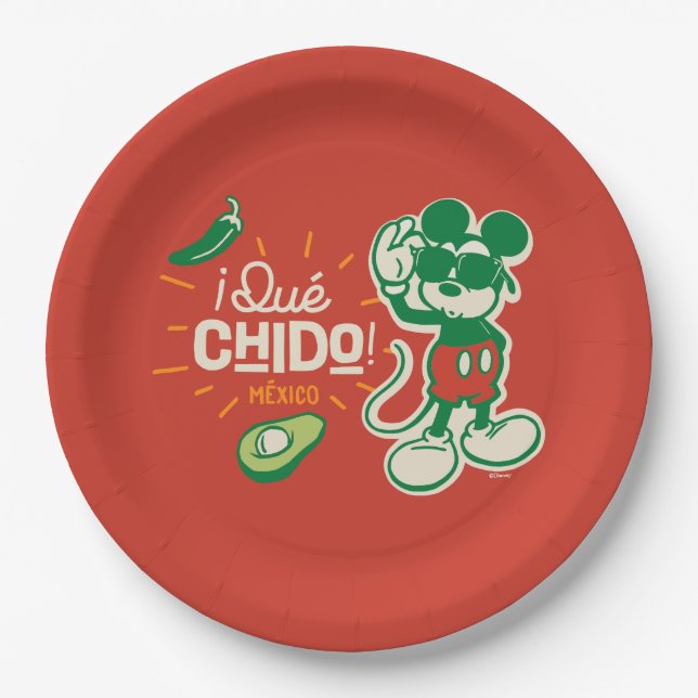 ¡Qué chido! "So Cool" Mickey Mouse Paper Plates (Front)