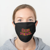 Que Pearl Black Cotton Face Mask (Worn)