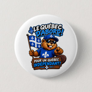 Quebec Beaver – Independent Quebec – Political Hum Button