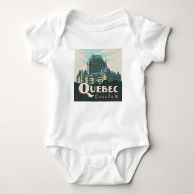 Quebec Canada | Château Frontenac Baby Bodysuit (Front)