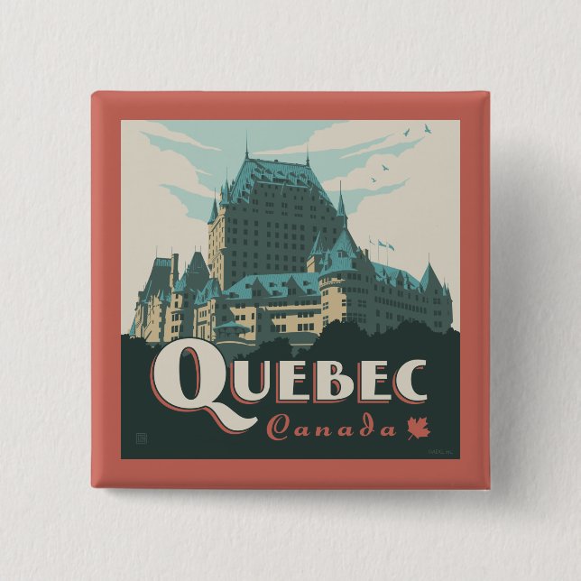 Quebec Canada | Château Frontenac Button (Front)