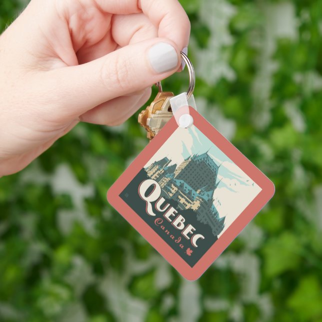 Quebec Canada | Château Frontenac Keychain (Hand)