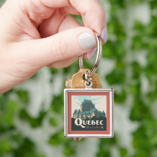 Quebec Canada | Château Frontenac Keychain (Hand)