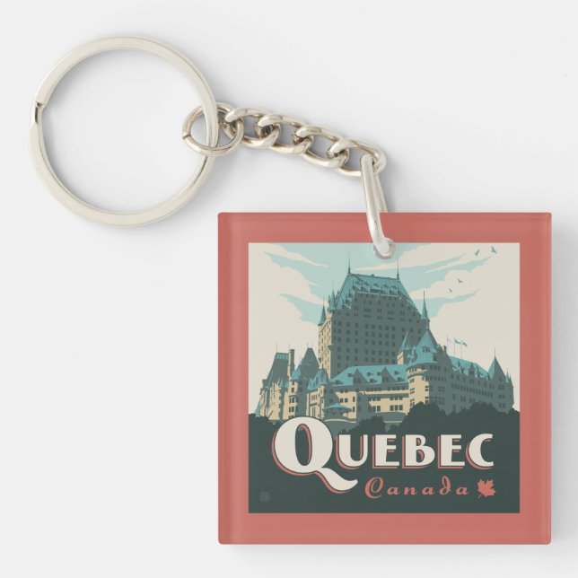 Quebec Canada | Château Frontenac Keychain (Front)