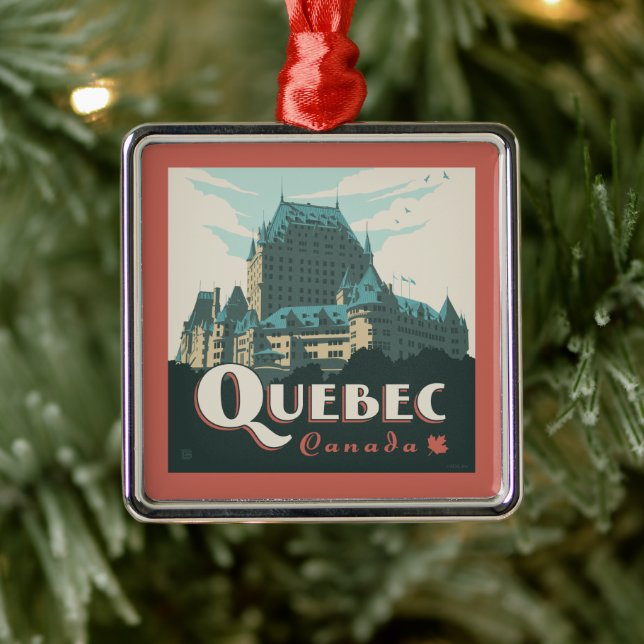 Quebec Canada | Château Frontenac Metal Ornament (Tree)