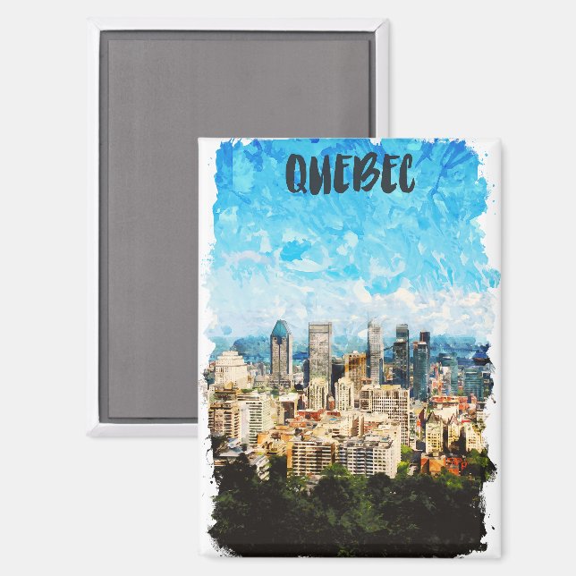 Quebec Canada Cityscape  Magnet (Front/Back)