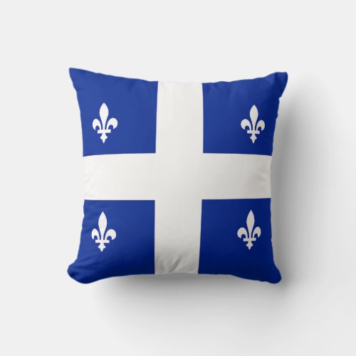 Quebec Canada Flag American MoJo Pillow