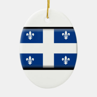 Quebec (Canada) Flag Ceramic Ornament