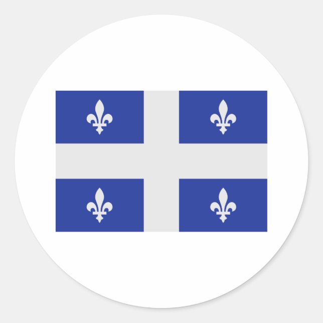 Quebec Canada flag Classic Round Sticker (Front)
