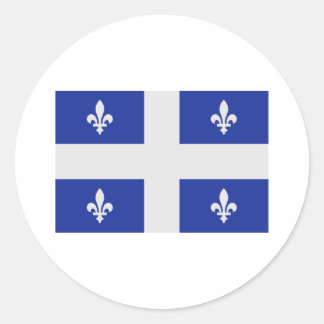 Quebec Canada flag Classic Round Sticker