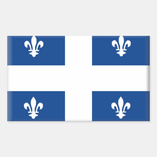 Quebec (Canada) Flag Rectangular Sticker (Front)