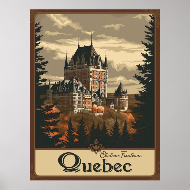 Quebec, Canada Majesty of Le Château Frontenac Poster (Front)