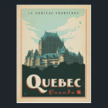 Quebec, Canada Postcard<br><div class="desc">Anderson Design Group is an award-winning illustration and design firm in Nashville, Tennessee. Founder Joel Anderson directs a team of talented artists to create original poster art that looks like classic vintage advertising prints from the 1920s to the 1960s.</div>