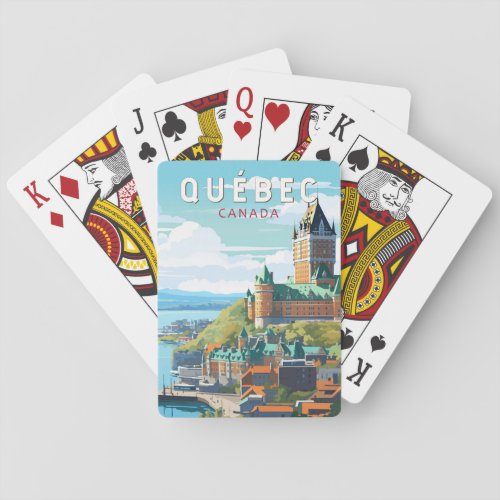 Quebec Canada Travel Art Vintage Poker Cards