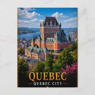 📍 Quebec Canada Travel Keepsake For City Traveler Postcard