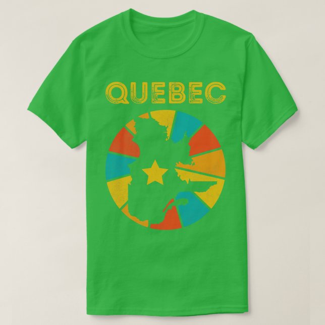 Quebec Canada Vintage Distressed Souvenir T-Shirt (Design Front)