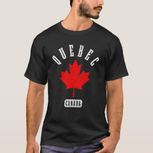 Quebec Canada Vintage Pride Maple Leaf Canadian Fl T-Shirt