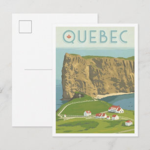 Quebec Canada Vintage Travel  Postcard