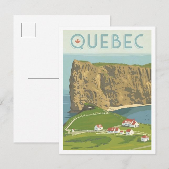 Quebec Canada Vintage Travel  Postcard (Front/Back)