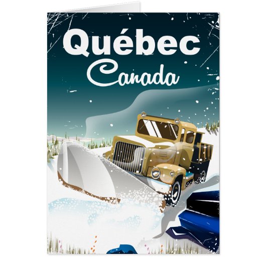 Québec Canada vintage travel poster Cards (Front)