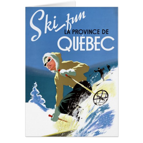 Quebec Canada Vintage Travel Poster Restored