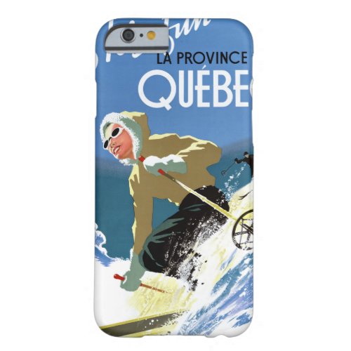 Quebec Canada Vintage Travel Poster Restored Barely There iPhone 6 Case