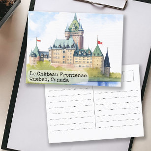 Quebec Canada  Watercolor Postcard